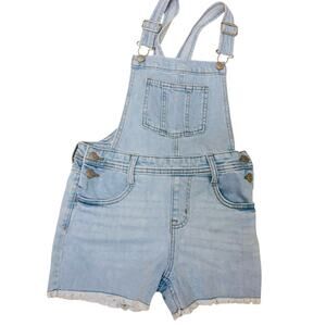 Cat & Jack Light Wash Denim Overalls Little Girls Size 8